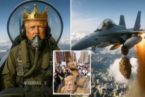 HT16. Trump shares shocking AI-generated video showing himself dropping feces on No King demonstrators
