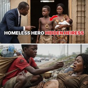 HT13. A homeless boy with nothing pulled a bleeding millionaire from wreckage, never imagining she carried both a child and a fortune