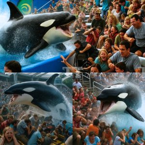 HT13. Horror at the Marine Park: Chaos Erupts as a Killer Whale Leaps Into the Crowd, Leaving Dozens Injured and Witnesses Frozen in Terror