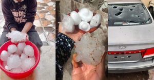 HT13. Giant hail recorded Tuesday evening in the town of… See more