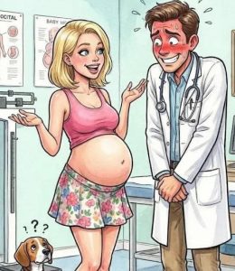 HT13. JOKE OF THE DAY: A pregnant woman went to the gynecologist