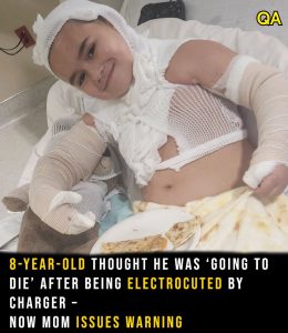 HT4. 8-year-old boy almost dies after electrocution by phone in bed