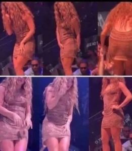 HT17. The moment Shakira leaves the stage after noticing that… See below