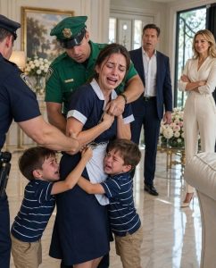 HT15. Full part: My six-year-old twin boys screamed in panic while police officers placed handcuffs on their nanny.