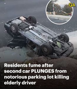 HT9. Second car PLUNGES from notorious parking lot, killing elderly driver