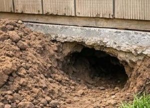 HT5. Something keeps tunneling under the concrete slab of my garden shed…