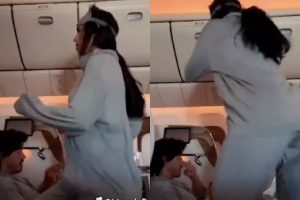 HT13. Fitness influencer sparks outrage over yoga in airplane aisle