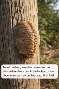 HT7. Strange Foam-Like Object on Your Fence? Here’s What It Might Be