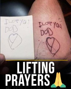 HT10. Dad tattoos daughter’s last drawing on himself after she dies of cancer