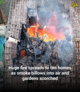HT5. Huge Fire Ten Homes Barbecue Blaze