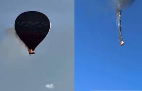 HT9. Tragic Hot Air Balloon Fire Claims Lives of Entire Family