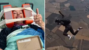 HT1. Skydiver, 35, explains how she survived horrifying 10,000ft plummet without an open parachute