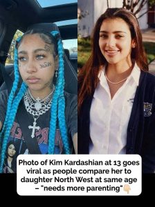 HT10. Photo of Kim Kardashian at 13 sparks debate on North West’s appearance