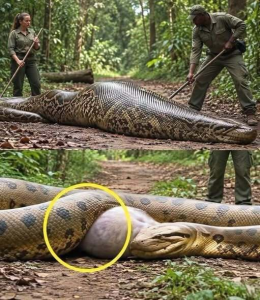 HT5. Park Rangers Rescue a Large Anaconda After an Unexpected Discovery